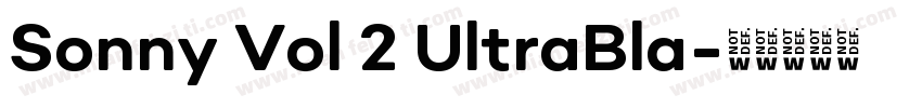 Sonny Vol 2 UltraBla字体转换